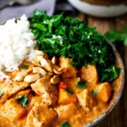 African Chicken and Peanut Stew - This African Stew is a slightly spicy, nutty stew that can be eaten on its own, or with rice.