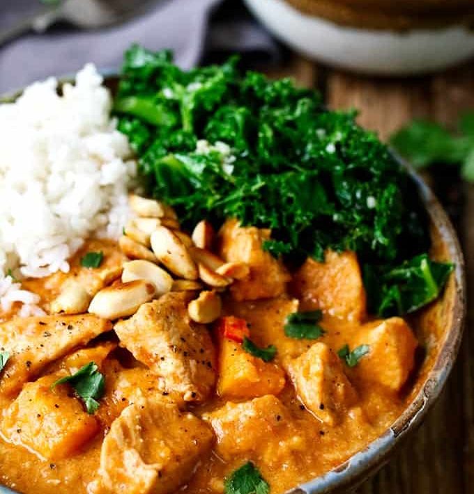 African Chicken and Peanut Stew - This African Stew is a slightly spicy, nutty stew that can be eaten on its own, or with rice.